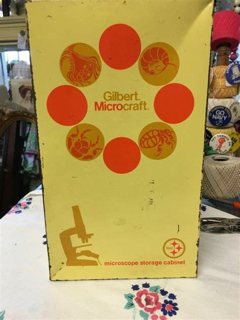 Gilbert Microcraft Metal Case and Microscope Retro Toy Vintage 